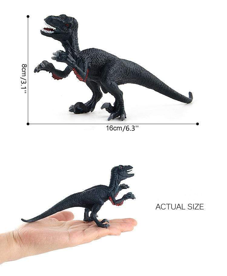 7‘’ Realistic Velociraptor Dinosaur Solid Figure Model Toy Decor with Movable Jaw and Arm