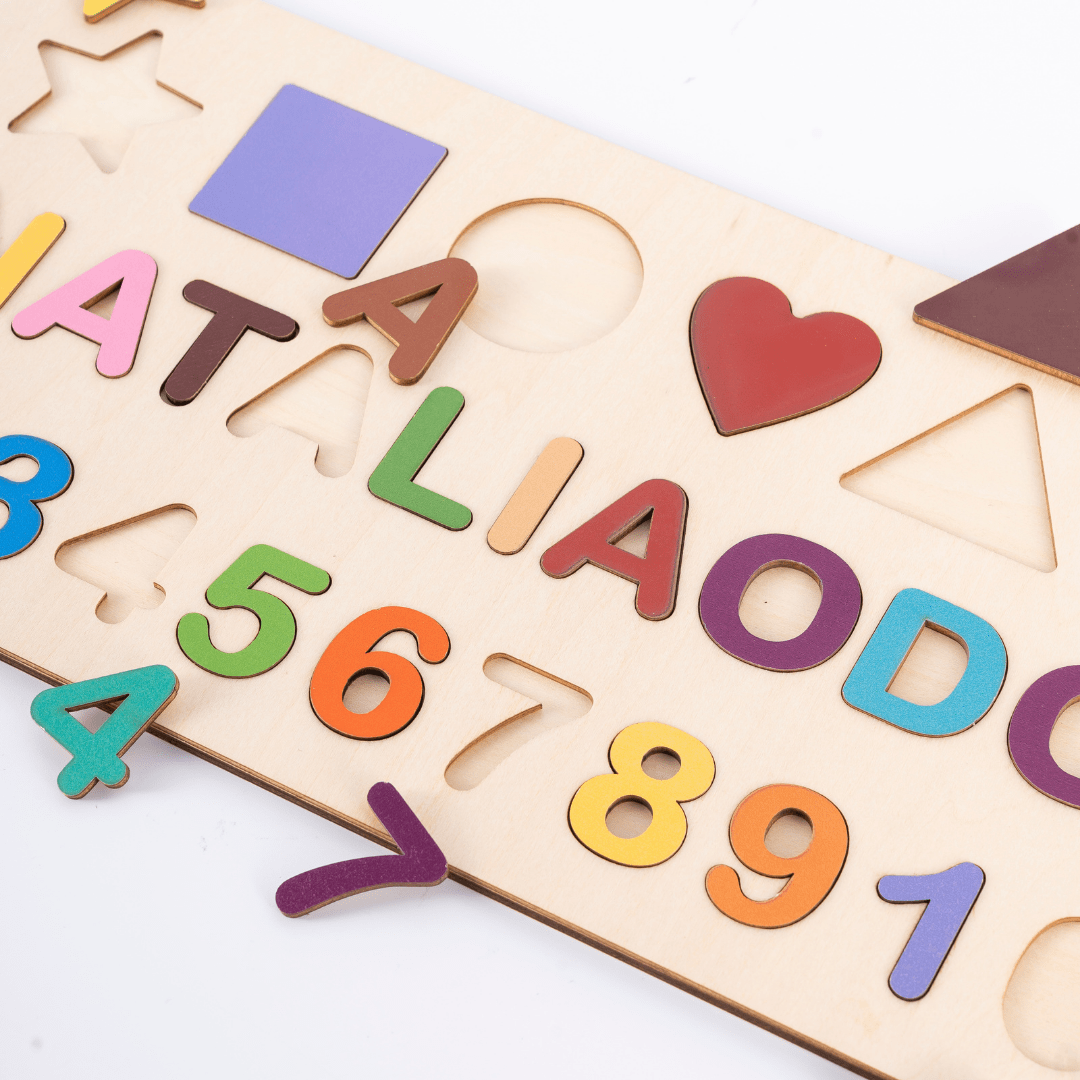 Personalized Name Alphabet Wooden Puzzle Dinosaur Butterfly Number Jigsaw Gift Toy