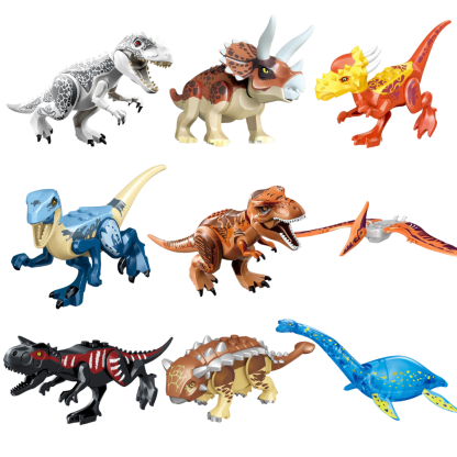5" Mini Dinosaur Jurassic Theme DIY Action Figures Building Blocks Toy Playsets