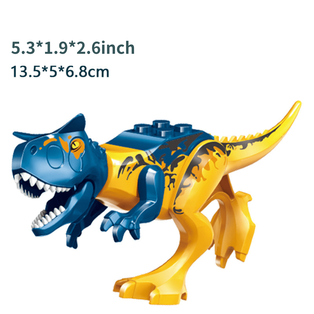 5" Mini Dinosaur Jurassic Theme DIY Action Figures Building Blocks Toy Playsets Yellow Carnotaurus / Carnotaurus