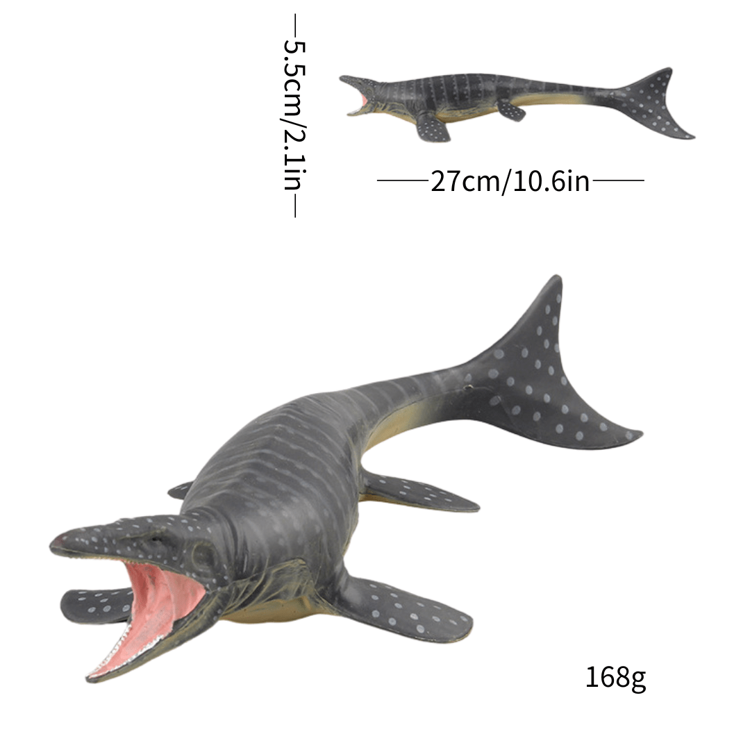 10" Realistic Mosasaurus Dinosaur Solid Action Figure Model Toy Decor Black 168g