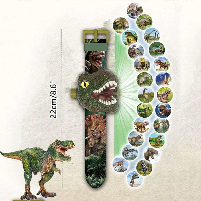 Dinosaur Flip Top Watch with Slide Projector 24 Species Pattern Educational Learning Toy