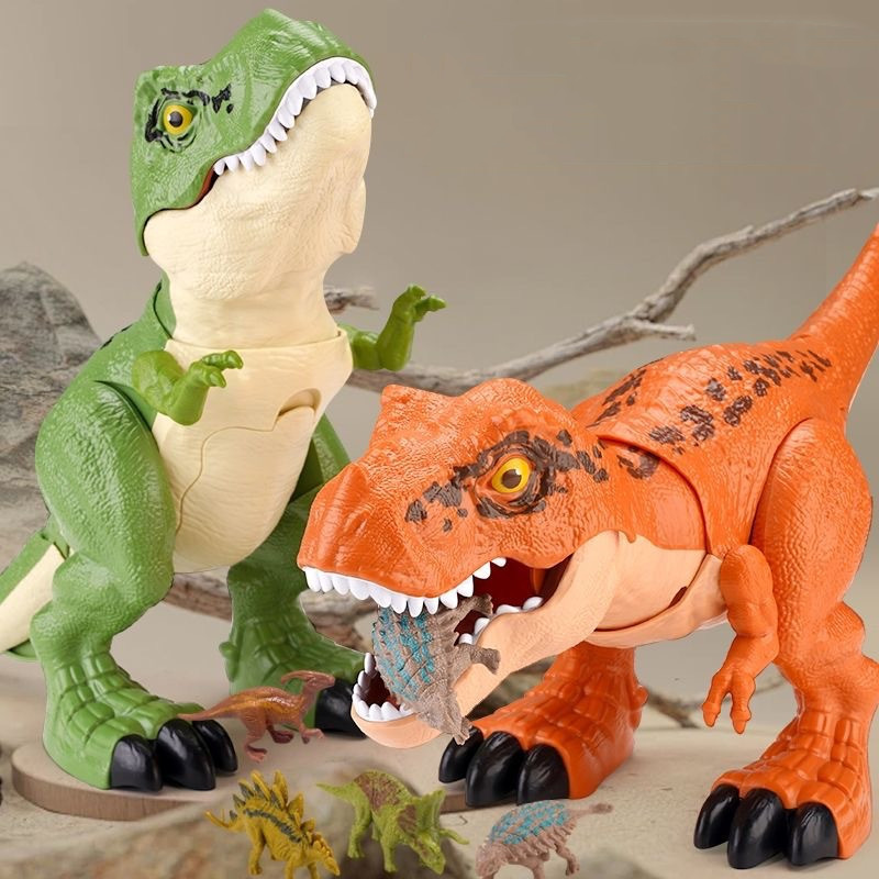 Devouring Tyrannosaurus Dinosaur Set with Mini Dinos, Movable Joints and Sound, Toys for 3 Years +