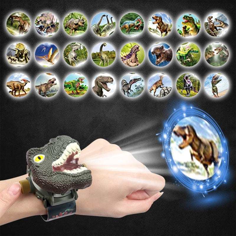 Dinosaur Flip Top Watch with Slide Projector 24 Species Pattern Educational Learning Toy