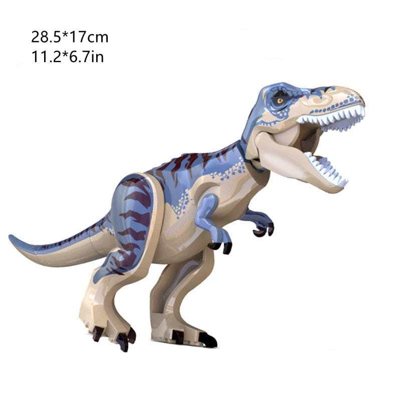12" Dinosaur Jurassic Theme DIY Action Figures Building Blocks Toy Playsets Beige T Rex / 17*28.5cm