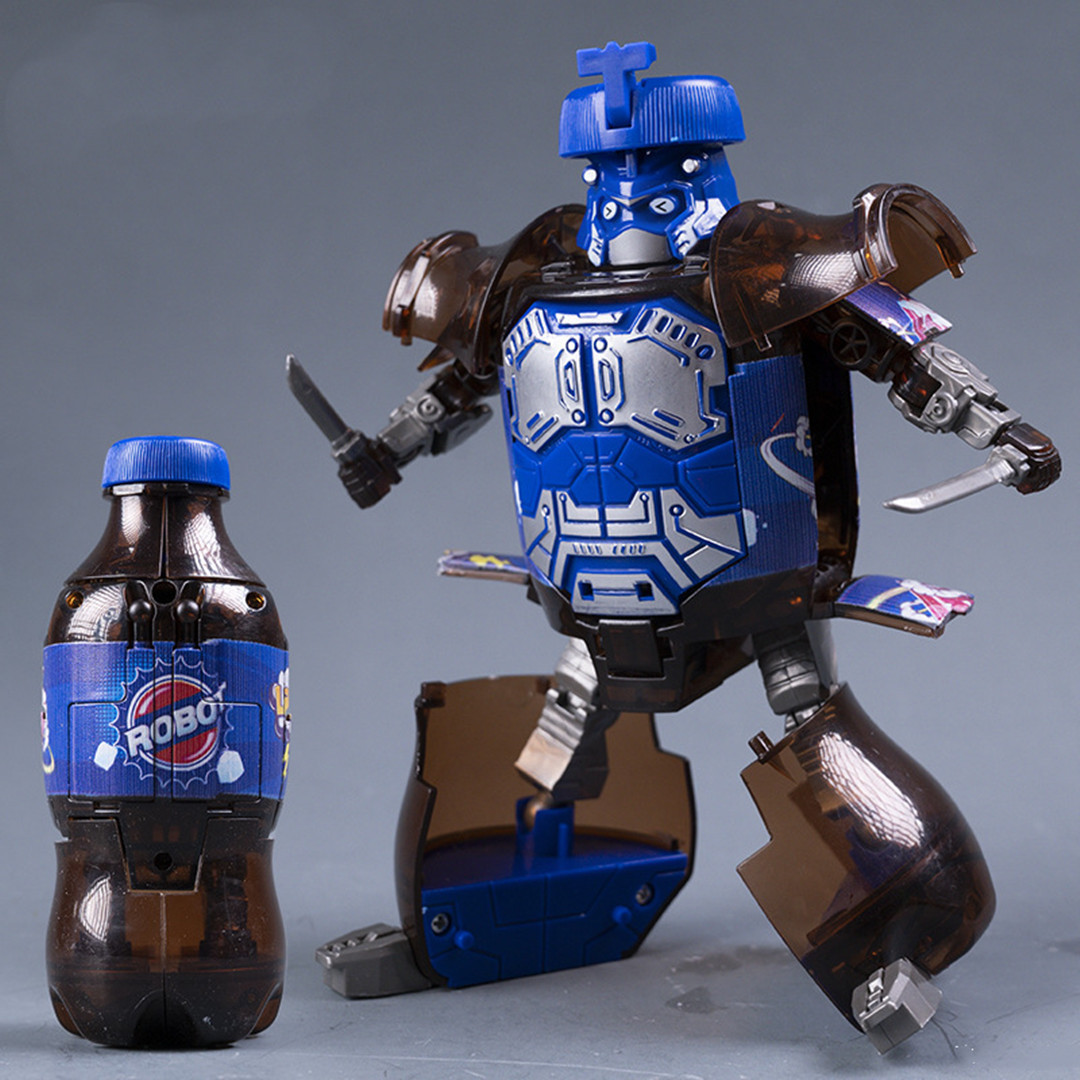 Soda Drink Transforming Robot Toy