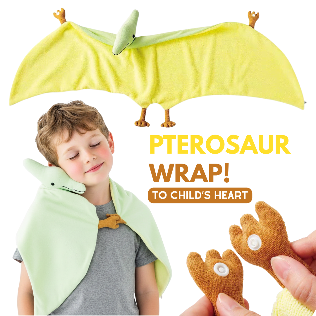 Personalized Name Cute Pterodactyl Shawl and Wraps Button Closure Scarf 39 Inches