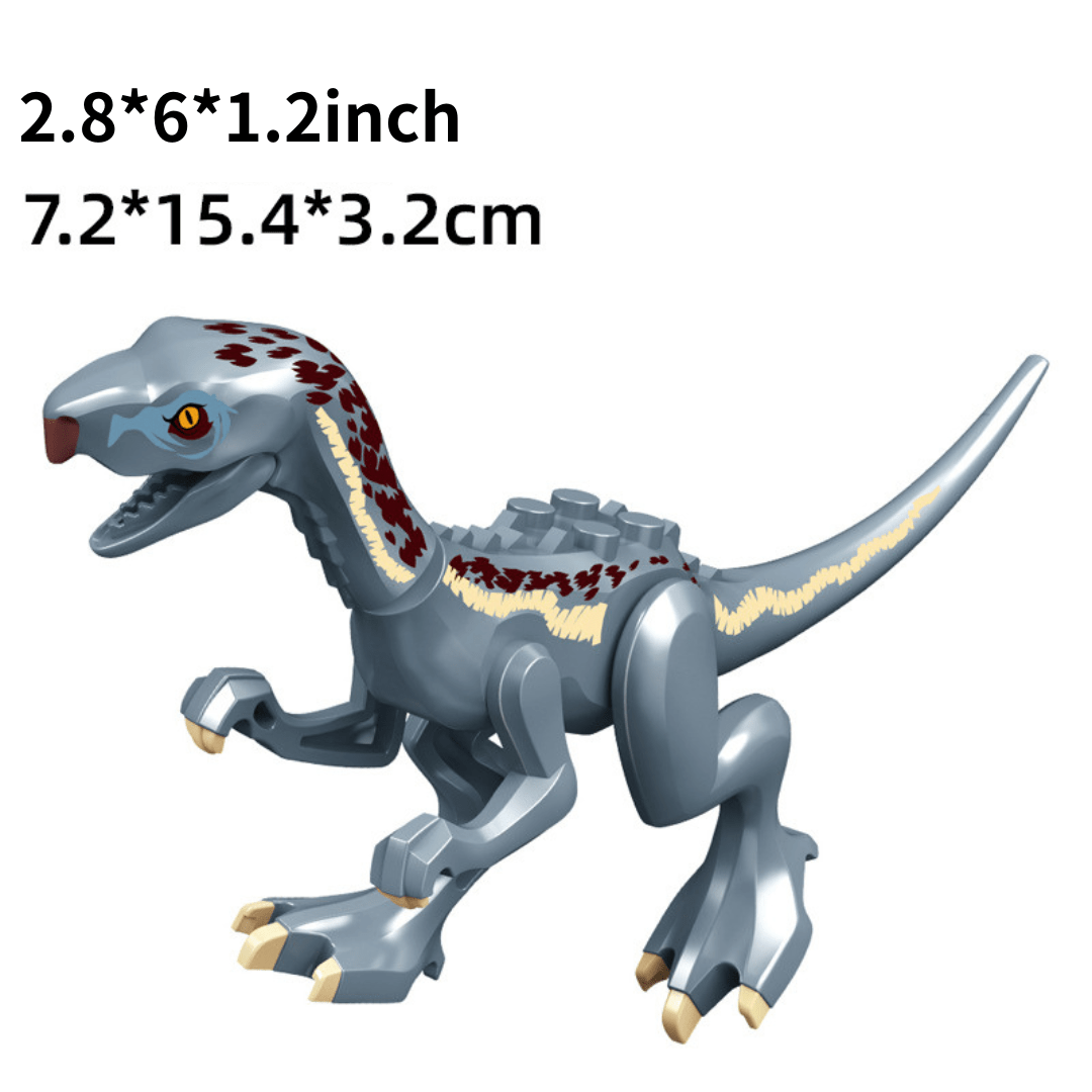 5" Mini Dinosaur Jurassic Theme DIY Action Figures Building Blocks Toy Playsets Gray Therinosaurus / Therinosaurus