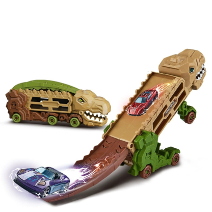 Foldable Transform Dinosaur Mini Truck with Storage Cars