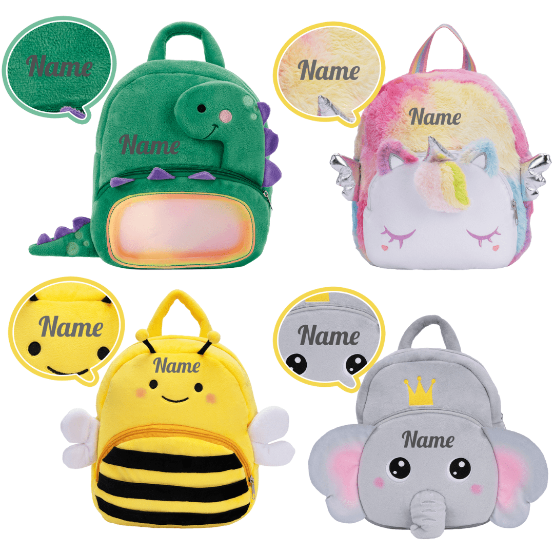 Cute Plush Animal Cartoon Backpack Dinosaur Unicorn Toddler Travel Bag for Boys Girls