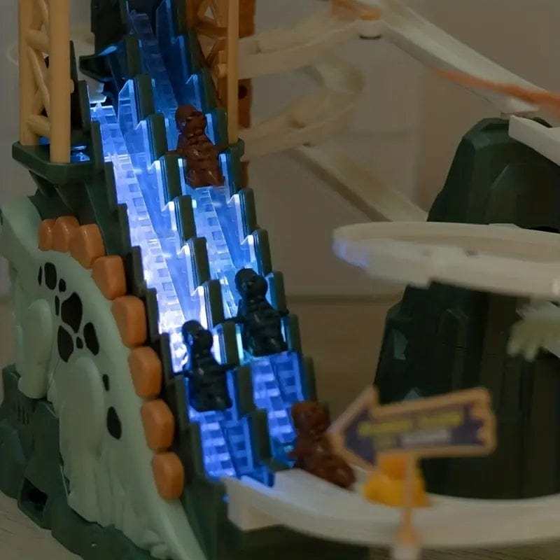 Dinosaur Climbing Stairs Toy - Slide Track, Light & Music 1 set