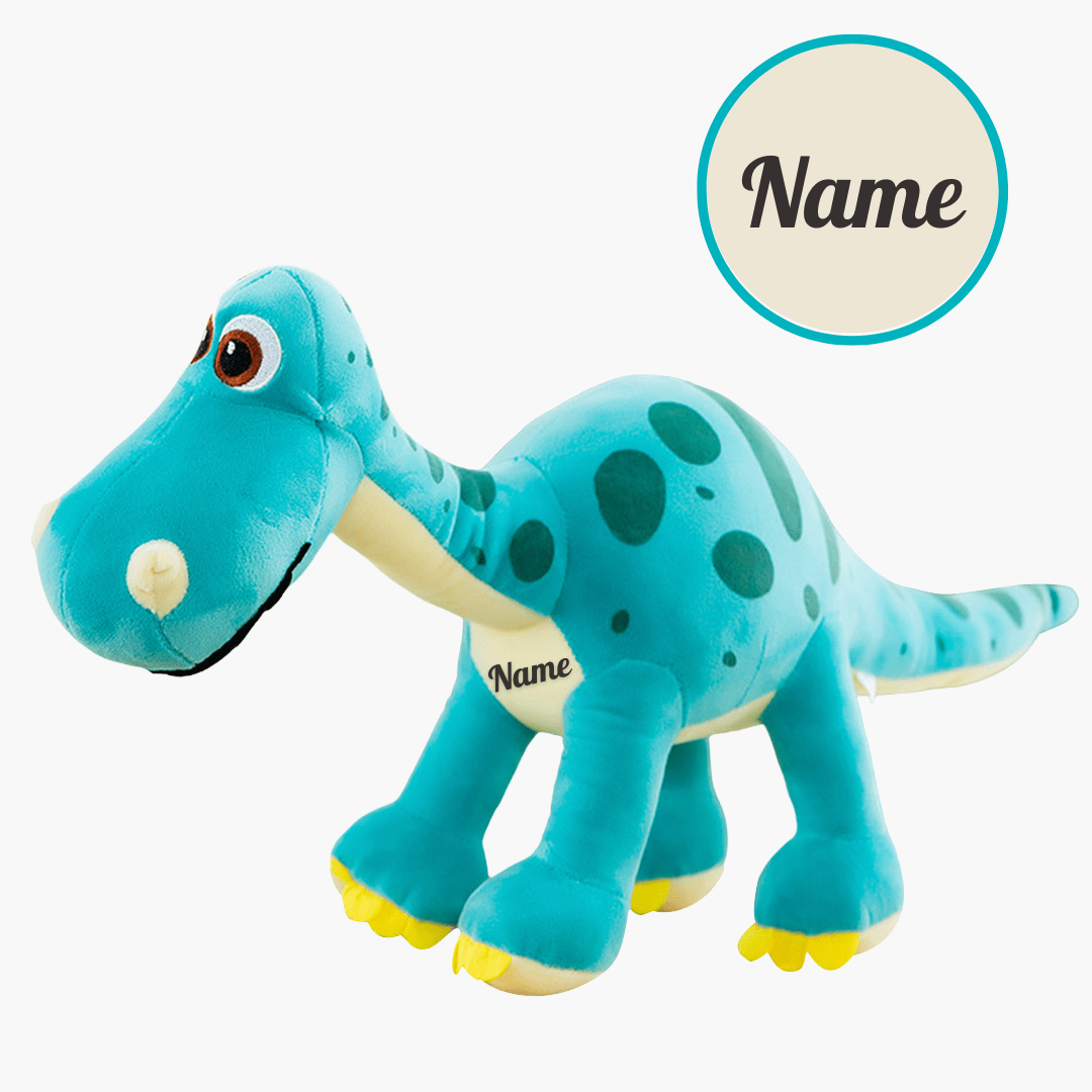 Name Personalized Dinosaur Stuffed Animal Cute T Rex Plush Toy for Boys Girls Birthday Gifts Blue Spotted Dino