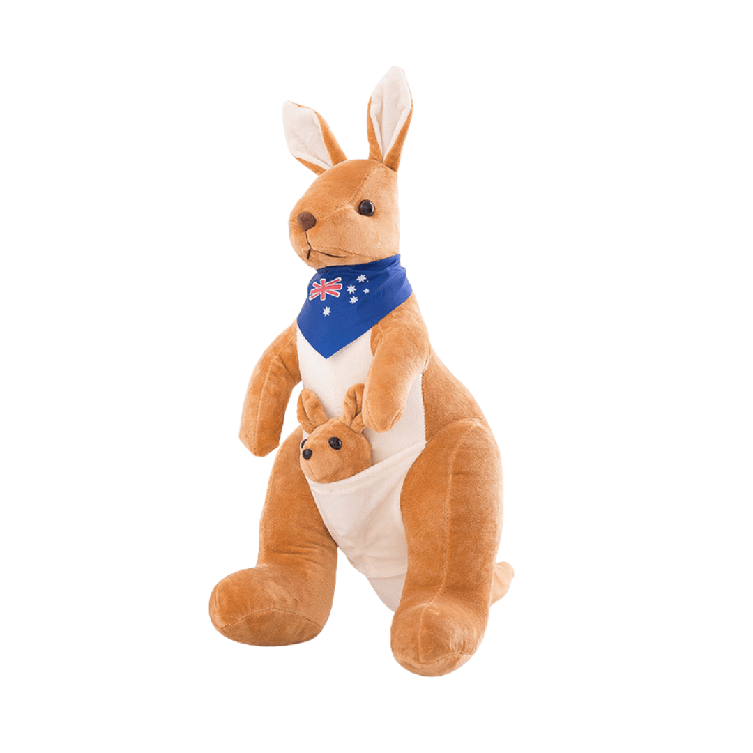 Personalized Kangaroo Mommy with Baby Plush Stuffed Animal Brown(45cm/17.7in)