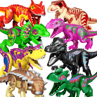 12‘’ Dinosaur Jurassic Theme DIY Action Figures Building Blocks Toy Playsets