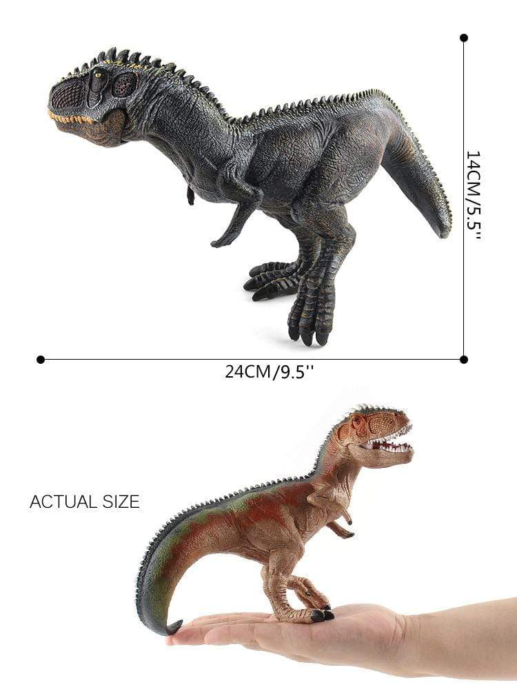 10‘’ Realistic Giganotosaurus Dinosaur Solid Figure Model Toy Decor with Movable Jaw