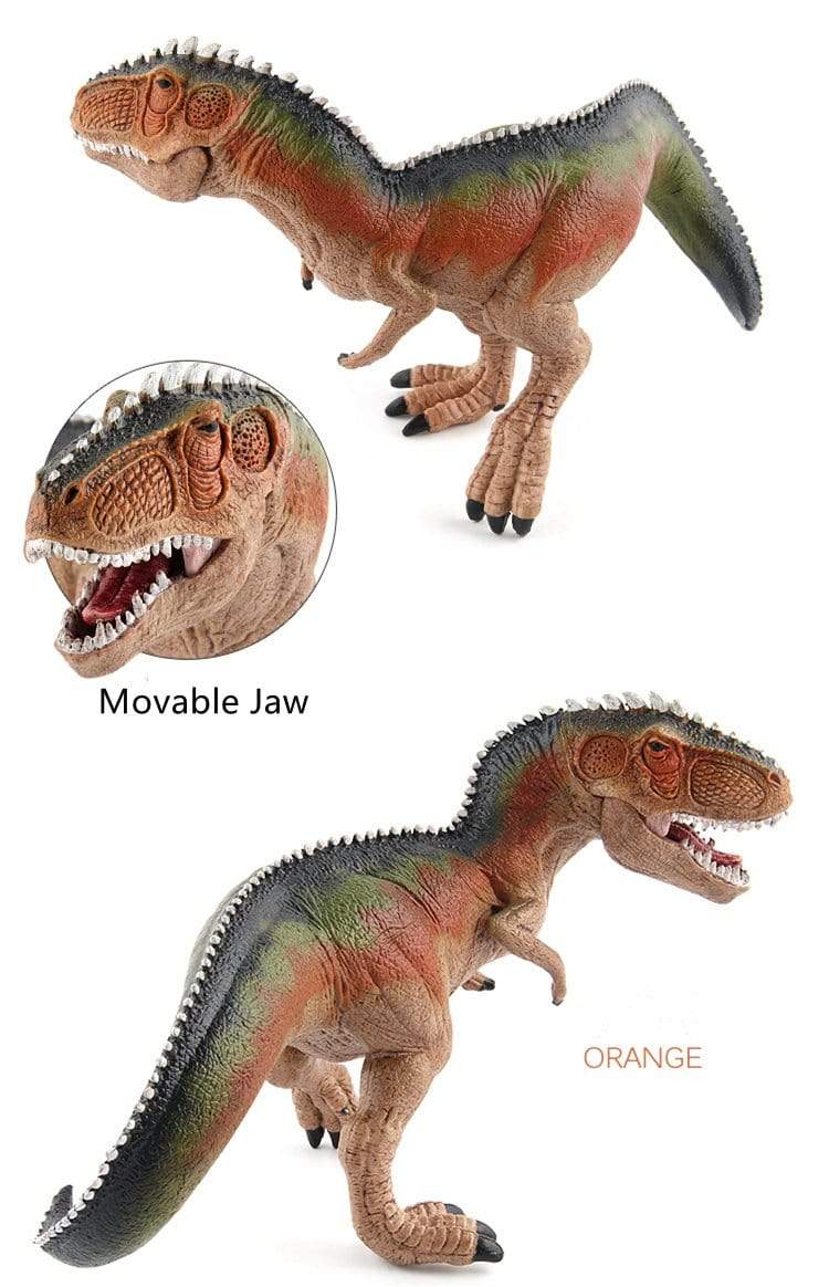 10‘’ Realistic Giganotosaurus Dinosaur Solid Figure Model Toy Decor with Movable Jaw