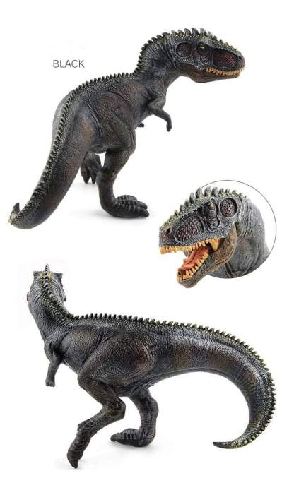 10‘’ Realistic Giganotosaurus Dinosaur Solid Figure Model Toy Decor with Movable Jaw