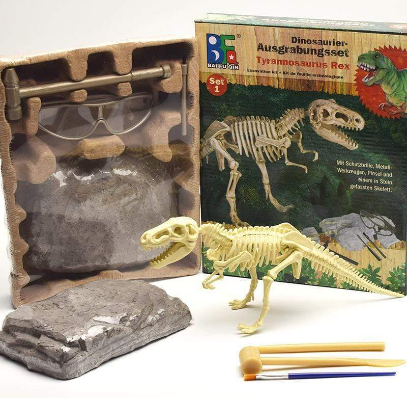 11 Different Dinosaurs Skeleton Excavation Dig Up DIY Take Apart Dino Fossil Model Kit Toys with Goggles