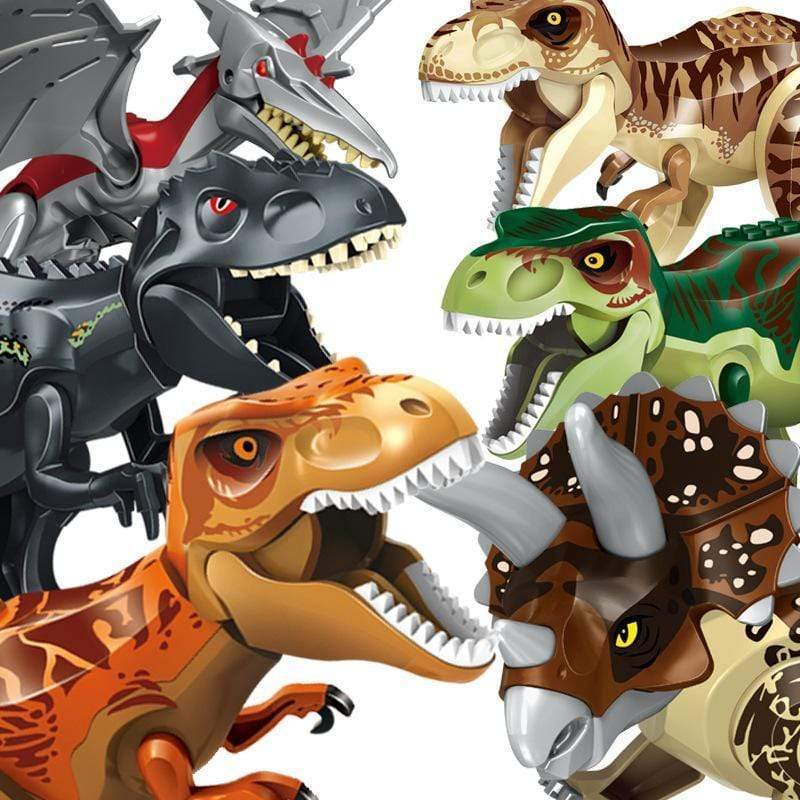 12‘’ Dinosaur Jurassic Theme DIY Action Figures Building Blocks Toy Playsets