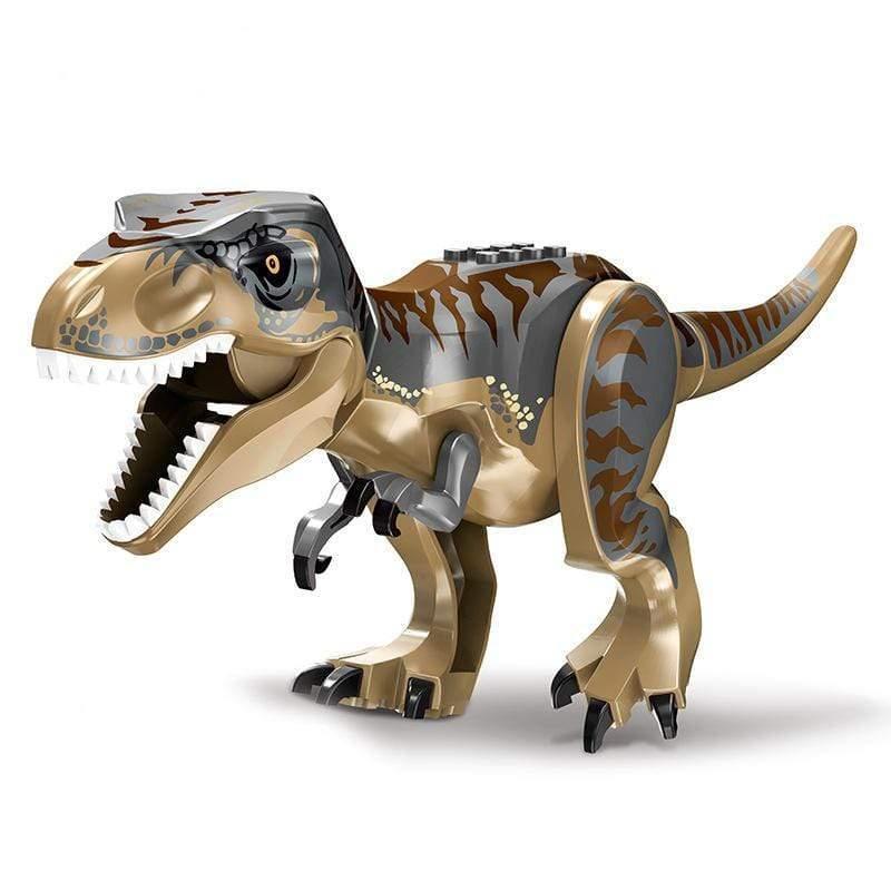 12‘’ Dinosaur Jurassic Theme DIY Action Figures Building Blocks Toy Playsets Gray T-Rex / 17*28.5cm