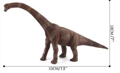 13‘’ Realistic Brachiosaurus Dinosaur Solid Figure Model Toy Decor with Flexible Neck
