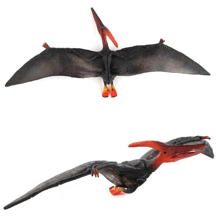 13‘’ Realistic Pterosaur Dinosaur Solid Figure Model Toy Decor with Movable Jaw Black