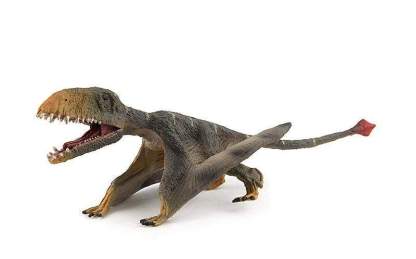 13‘’ Realistic Pterosaur Dinosaur Solid Figure Model Toy Decor with Movable Jaw Gray