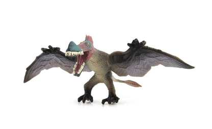 13‘’ Realistic Pterosaur Dinosaur Solid Figure Model Toy Decor with Movable Jaw Red