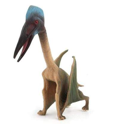 13‘’ Realistic Pterosaur Dinosaur Solid Figure Model Toy Decor with Movable Jaw Yellow