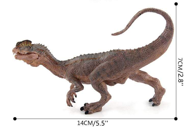 6‘’ Realistic Dilophosaurus Dinosaur Solid Figure Model Toy Decor with Movable Jaw