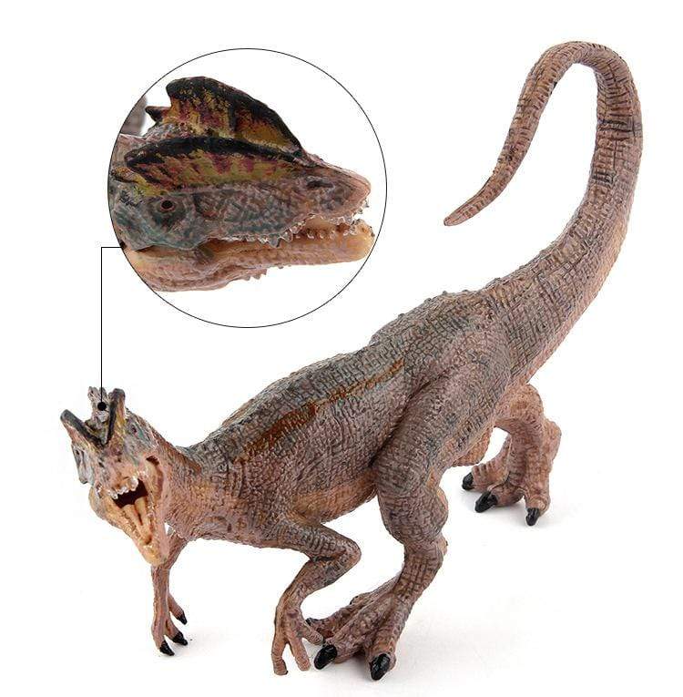 6‘’ Realistic Dilophosaurus Dinosaur Solid Figure Model Toy Decor with Movable Jaw