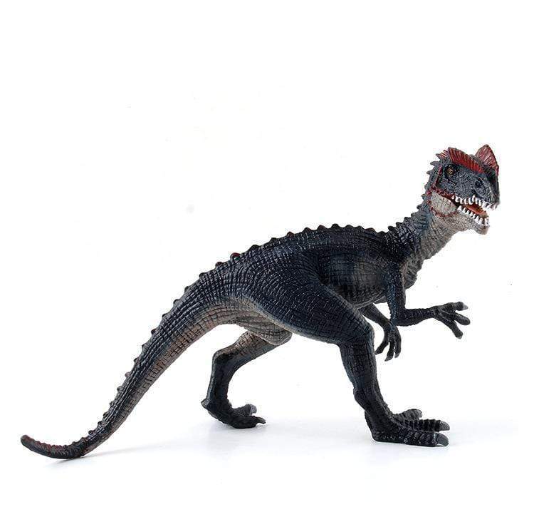 7'' Realistic Dinosaur Dilophosaurus Solid Figure Model Toy Gray