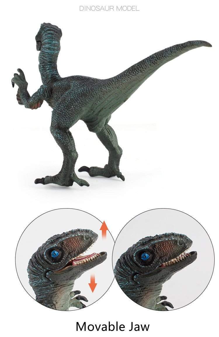 7‘’ Realistic Velociraptor Dinosaur Solid Figure Model Toy Decor with Movable Jaw and Arm