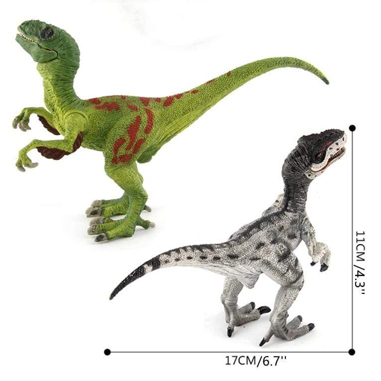 7‘’ Realistic Velociraptor Dinosaur Solid Figure Model Toy Decor with Movable Jaw and Arm