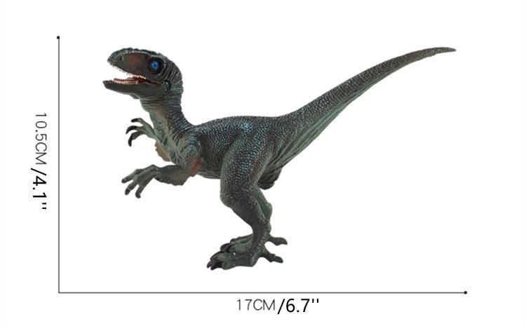 7‘’ Realistic Velociraptor Dinosaur Solid Figure Model Toy Decor with Movable Jaw and Arm