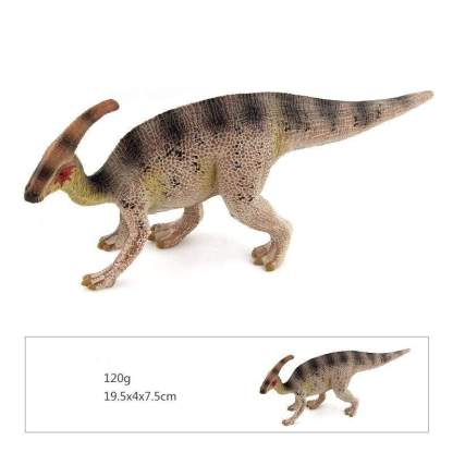8‘’ Realistic Parasaurolophus Dinosaur Solid Figure Model Toy Decor Brown