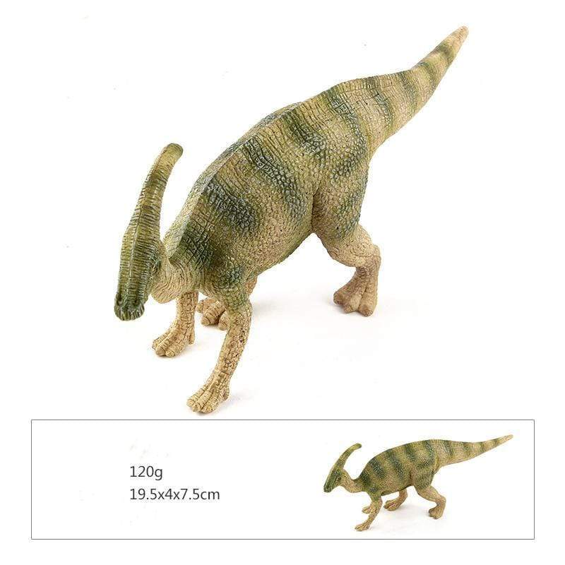 8‘’ Realistic Parasaurolophus Dinosaur Solid Figure Model Toy Decor Green