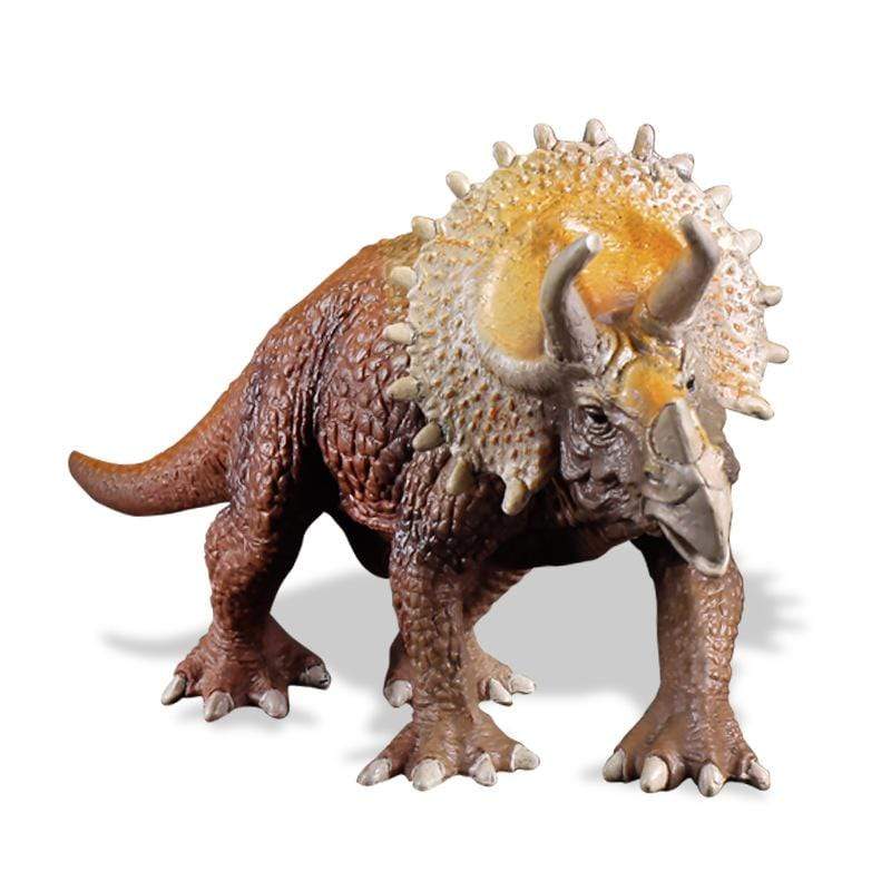 8‘’ Realistic Triceratops Dinosaur Solid Figure Model Toy Decor Brown