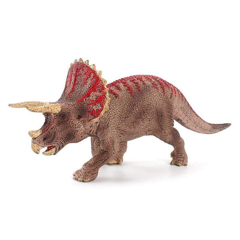 8‘’ Realistic Triceratops Dinosaur Solid Figure Model Toy Decor Red