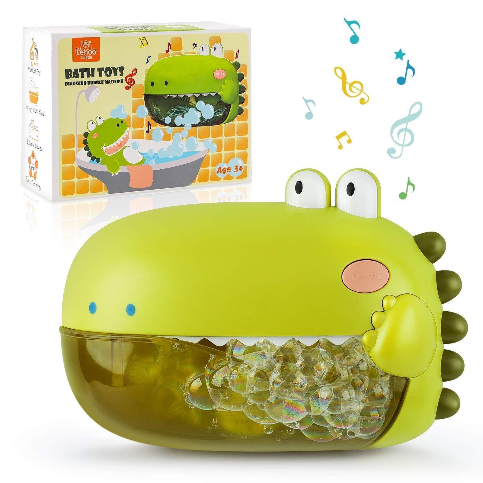 Automatic Electric Bathtub Dinosaur Bubble Blower Machine Bubble Making Toy with Music