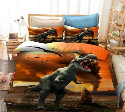 Bedding Set Dinosaur Coverlet and Pillowcase Set Bedroom Decoration 03 / AU Single 55.1”*82.6”