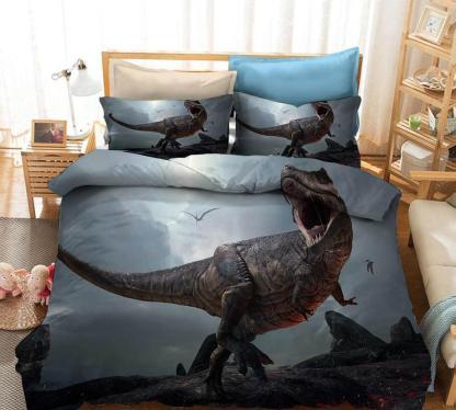 Bedding Set Dinosaur Coverlet and Pillowcase Set Bedroom Decoration 06 / AU Single 55.1”*82.6”