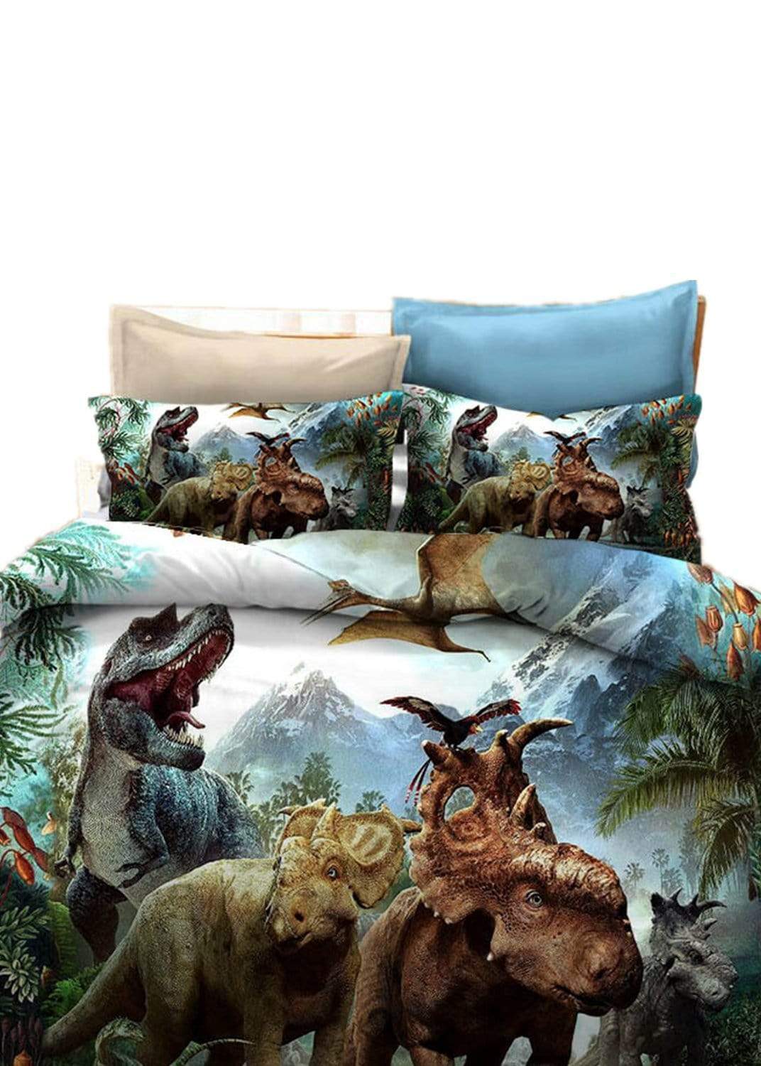 Bedding Set Dinosaur Coverlet and Pillowcase Set Bedroom Decoration