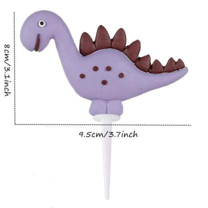 Dinosaur Cake Decoration Clay Cute Dinosaur Cake Ideas Cake Topper Party Supplies Purple Dinosaur 02