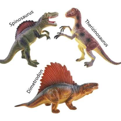 Different Types of Dinosaurs with Sound T Rex Triceratops Stegosaurus Model Toy for Kids 3 pcs-D