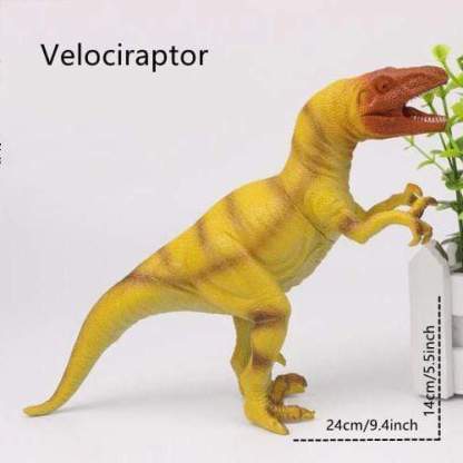 Different Types of Dinosaurs with Sound T Rex Triceratops Stegosaurus Model Toy for Kids Velociraptor