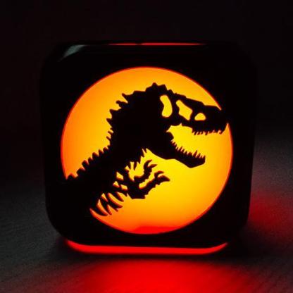 Dinosaur Night Light 3D Alarm Clock LED Electronic Clock Bedside Clock Bedroom Decoration