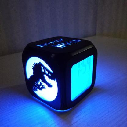 Dinosaur Night Light 3D Alarm Clock LED Electronic Clock Bedside Clock Bedroom Decoration