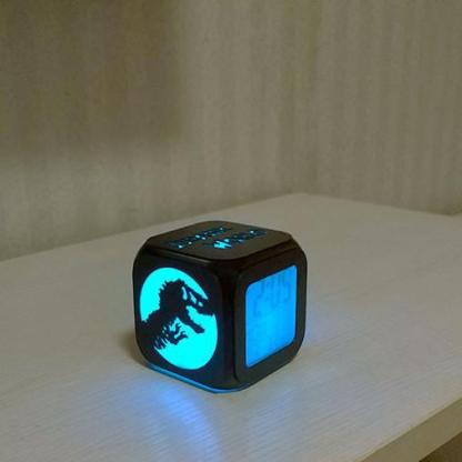 Dinosaur Night Light 3D Alarm Clock LED Electronic Clock Bedside Clock Bedroom Decoration