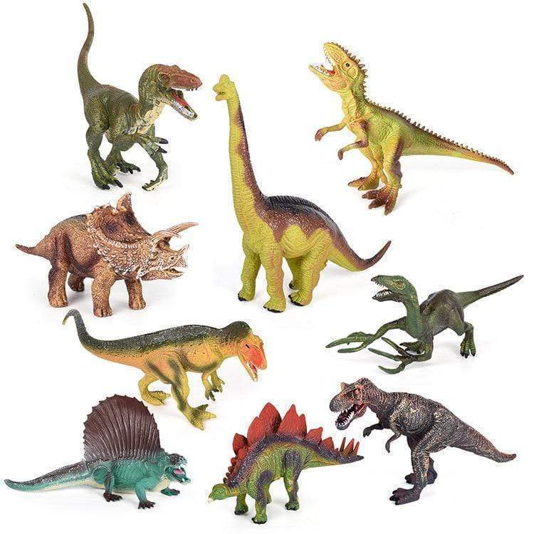 Educational Realistic Dinosaur Toys Figures Activity Play Mat Trees & Container Playset Standard Version